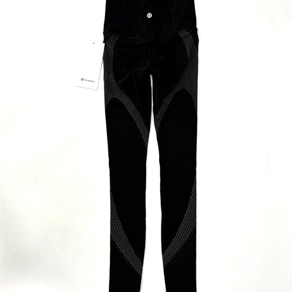 NWT~$128 Lululemon Mapped Out High-Rise Tight 28" Black‎ Glacier Grey Leggings 2 - Picture 9 of 11